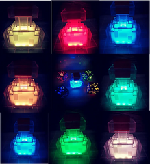 Luminária Noturna Minecraft - Garrafa Colorida