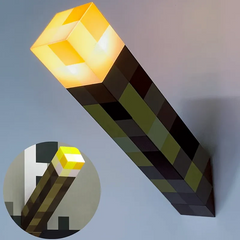 Luminária Brownstone Tocha 4 Cores - Minecraft
