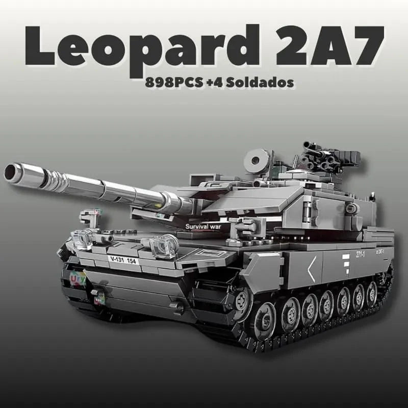 Bloco de Construção - Tanque de Batalha Leopard - 898 Peças